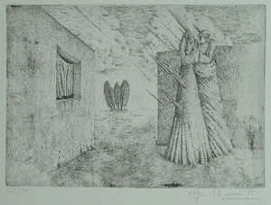 Culmann, Otfried H. (1949) - Phantastischer Realismus Zwei Frauen 1970 22/100 - Bild 1 von 3