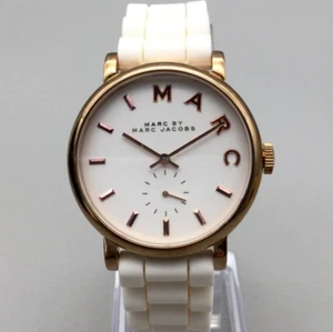 Marc By Marc Jacobs Baker Watch Men MBM1283 36mm Rose Gold Tone New Battery - Picture 1 of 16