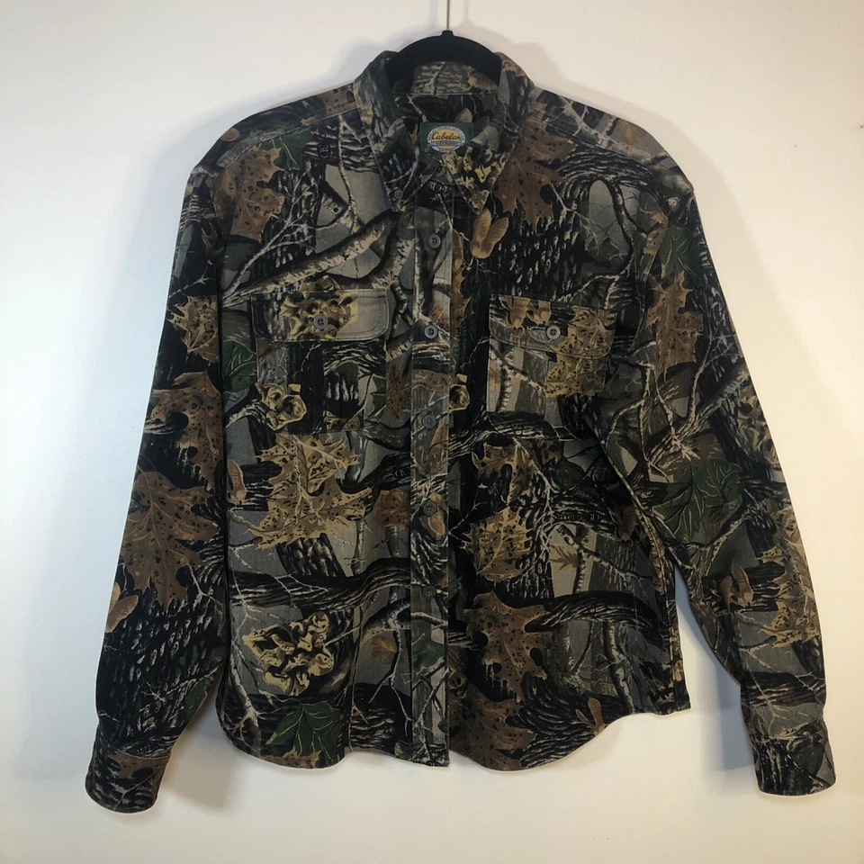 Cabelas Women’s Seclusion 3D Camouflage Heavy Duty Long Sleeve Shirt Size Large - Image 1 of 4