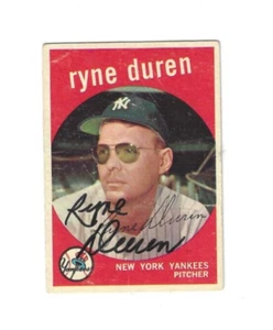 Autographed Signed RYNE DUREN Philadelphia Phillies 1959 TOPPS Card #485 wCOA - Picture 1 of 1