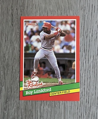 1991 MLB Donruss 'The Rookies' | Ray Lankford RC | #8 | St. Louis Cardinals - Image 1 of 2