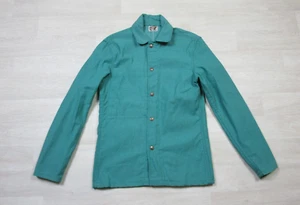 Vintage Sanforized Green Denim Work-Wear L/S Shirt Goodhue's Star Brand Snaps - Picture 1 of 13