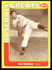 1991 Swell Baseball Greats 59 Sal Maglie   New York Giants  Baseball Card