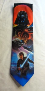 Star Wars Neck Tie Empire Strikes Back Mens 58" Darth Yoda Luke Lucasfilm 1996 - Picture 1 of 6