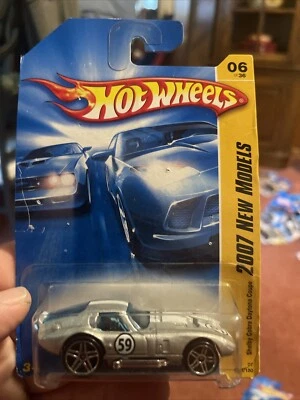 Hot Wheels 2007 New Models 06/36 Silver Shelby Cobra Daytona Coupe Car 006/180 - Image 1 of 2