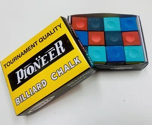 Pool Snooker Billiard Table Cue Tip Chalk 1 x RAINBOW BOX Father's Day gifts - Picture 1 of 1