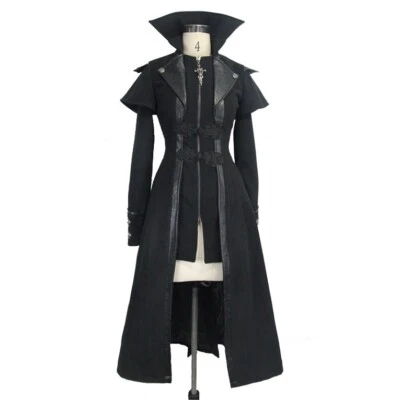 Custom Made to order Gothic PUNK wool  2-in-1 long maxi coat plus 1x-10x Y182 - Image 1 of 4