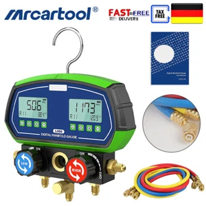 Digital Manifold Gauge Refrigerant HVAC Systems Vacuum Pressure Temp Leak Tester - Picture 1 of 13