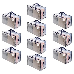 10 Pack Moving and Storage Bags, Heavy Duty, Alternative to Moving Boxes, Lar... - Picture 1 of 8
