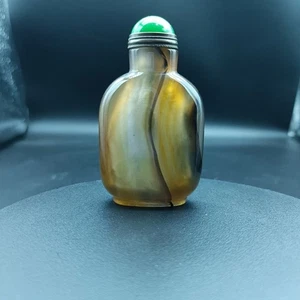 100% Brazilian,agate, exquisite, hand-carved, agate, snuff bottle - Picture 1 of 9