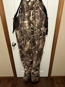 DRAKE WATERFOWL Systems Shadow grass Habitat Camo Insulated Bibs Sz XL 111624 - Picture 1 of 9