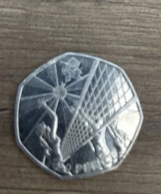 London Olympic 2012 50p Coins - Volleyball. - Image 1 of 2
