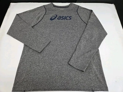 Camisa pulóver activa de manga larga gris talla grande #8150 de ASICS para hombre Foto 1 de 4