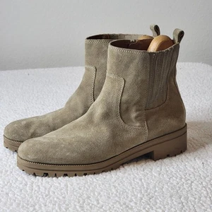Lucky Brand Hazyl Damenstiefel Größe 10 M sandfarben Wildleder Wüste Armee Kampfschuhsohle - Bild 1 von 8