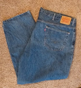Levi's 560 blaue Herrenjeans ACTUAL ist 51 x 29 Big & Tall spitz zulaufendes Bein mittlere Waschung - Bild 1 von 6