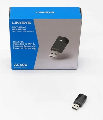 Linksys WUSB6100M Ac600 WiFi Dual-Band Micro USB Adapter - Image 1 of 4