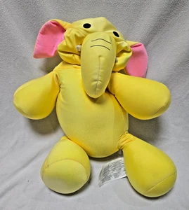 Moshi gelber Elefant Mikroperlen Plüschkissen weich selten - heiße rosa Ohren - 24 Zoll - sehr guter Zustand - Bild 1 von 5