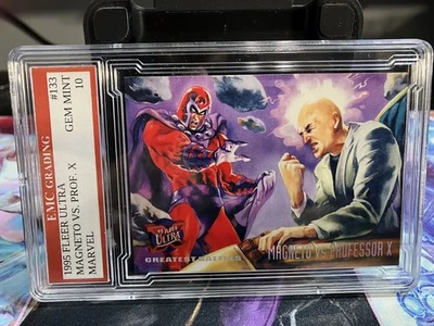 MAGNETO VS. PROF. X Greatest Battles #133 GRADED 10 MINT 1995 FLEER ULTRA - Image 1 of 3