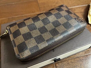 Louis Vuitton Damier Zippy Compact Wallet N60028 Geldbörse Authentic Used Japan - Bild 1 von 14