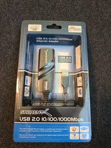New Sabrent Network Adapter USB 2.0 To 10/100/1000MBPS Windows Mac Linux - Picture 1 of 5