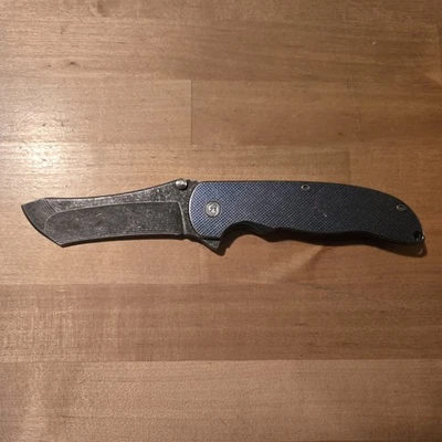 Grimsmo Norseman azul Crosshatch grabado al ácido CPM 154 Foto 1 de 4