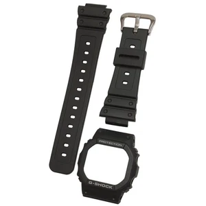 Original Casio G-Shock DW-5000 etc Lünette und Band Set schwarz weiß Schriftzug  - Bild 1 von 1