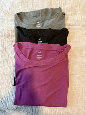 J Jill Luxe Supima Elbow Sleeve Tee Shirt Lot Of 3 Size Large - Image 1 of 3