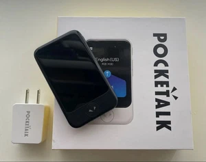 Sourcenext POCKETALK S PTSGK Black Portable AI Translator Device 74 Languages JP - Picture 1 of 14