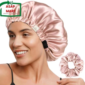 YANIBEST Cofano Doppio Strato Raso Cofano Seta Cofano Capelli Regolabile per Sleepi - Foto 1 di 1