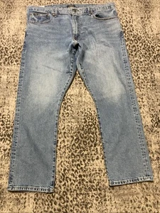 Polo Ralph Lauren Jeans Mens 40x30 Blue Varick Slim Straight Light Wash Distress - Picture 1 of 19