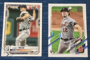 Casey Mize 2021 Topps Aggiornamento Rookie Debutto Bowman RC Coppia #US63 #31 Tigers - Foto 1 di 1