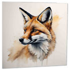 Watercolour Fox Birthday Card Greeting Card Fox Animal design cards 145 x 145mm