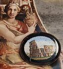 Victorian Micro Mosaic 19Th Century Roman Forum Onyx Gold Tone Brooch Pin #39