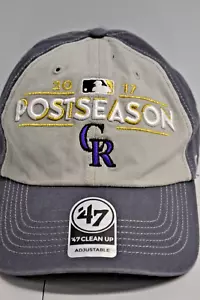 Cappello berretto palla Colorado Rockies MLB franchising '47 marca pulizia 2017 post stagione - Foto 1 di 7
