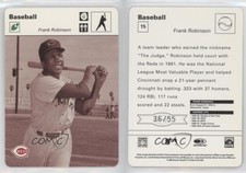 2005 Leaf Sportscasters White Batting Glove /55 Frank Robinson #15 HOF