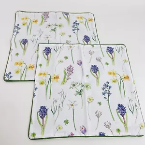 Juego de 2 fundas de almohada Charles Gallen irlandesas flores silvestres par sin usar - Imagen 1 de 11