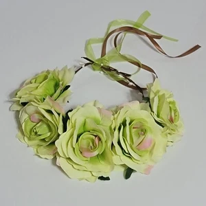 Ladies/Kids Beautiful Silk Flower Crown- Flower Girl's Headwear/Headband - Imagen 1 de 4