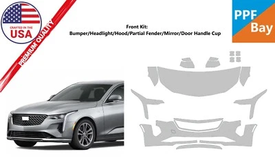 For Cadillac CT4 Luxury/Premium 20-25 Front End Paint Protection Film PreCut PPF - Image 1 of 4