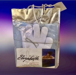 Lady Elizabeth Spa Set Strukturhandschuhe + aufblasbares Kissen Neu mit Geschenktüte - Bild 1 von 6
