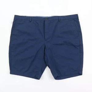 Jos A Bank Chino 10" Shorts Men's 46 Regular Navy Blue Flat Front Preppy NWT - Picture 1 of 9