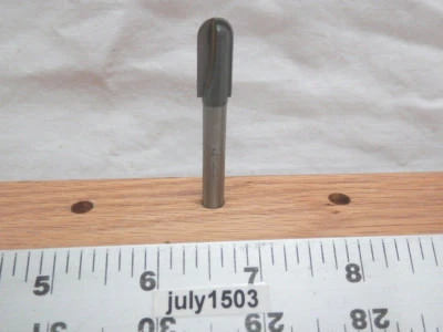 (1) NUEVA MLCS 3/8" D Broca de nariz redonda con punta de carburo Broca de enrutador de vástago de 1/4" n2 Foto 1 de 4