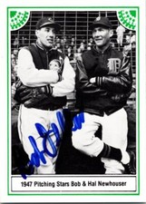 Bob Feller signed Baseball Card (Cleveland Indians ) 1983 ASA #7 Hal Newhouser