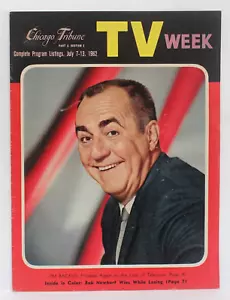 Chicago Tribune TV Week July 7-13, 1962, Jim Backus Bob Newhart - Imagen 1 de 2