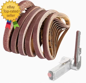 60 Packungen 3/8x13 Zoll Schleifbänder Sortiment für Mini Bandschleifer, je 10 Stück - Bild 1 von 7
