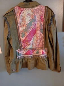 Matilda Jane Womens Moments/W You Jacket Green Sz L Boho Cottage Couture Hippie - Picture 1 of 8