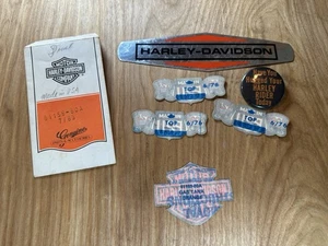 Harley Davidson OEM Vintage Decal Lot Fuel 61159-80A 99336-76V Stickers - Picture 1 of 3