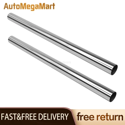 Par de tubos de escape rectos de acero inoxidable de 2,5 pulgadas (4 pies) Foto 1 de 4