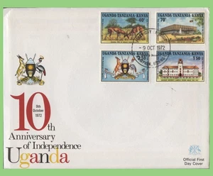 K.U.T. 1972 10th Anniversary of Uganda Independence set on First Day Cover - Picture 1 of 1