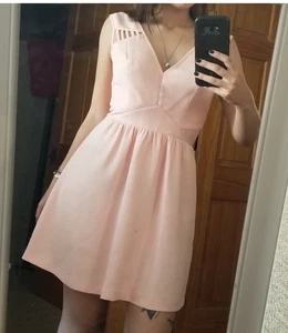 BCBGeneration Coral Strappy Sheer Cocktail Dress 6 - Picture 1 of 6