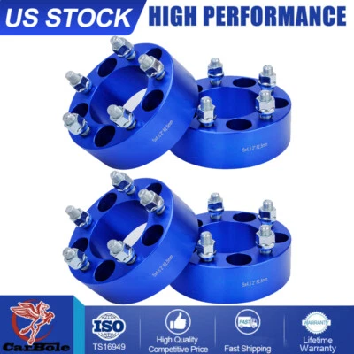 4Pcs 2" Wheel Spacers Adapters 5x4.5 For 2007-2013 Ford Mustang Lincoln 82.5mm - Image 1 of 4